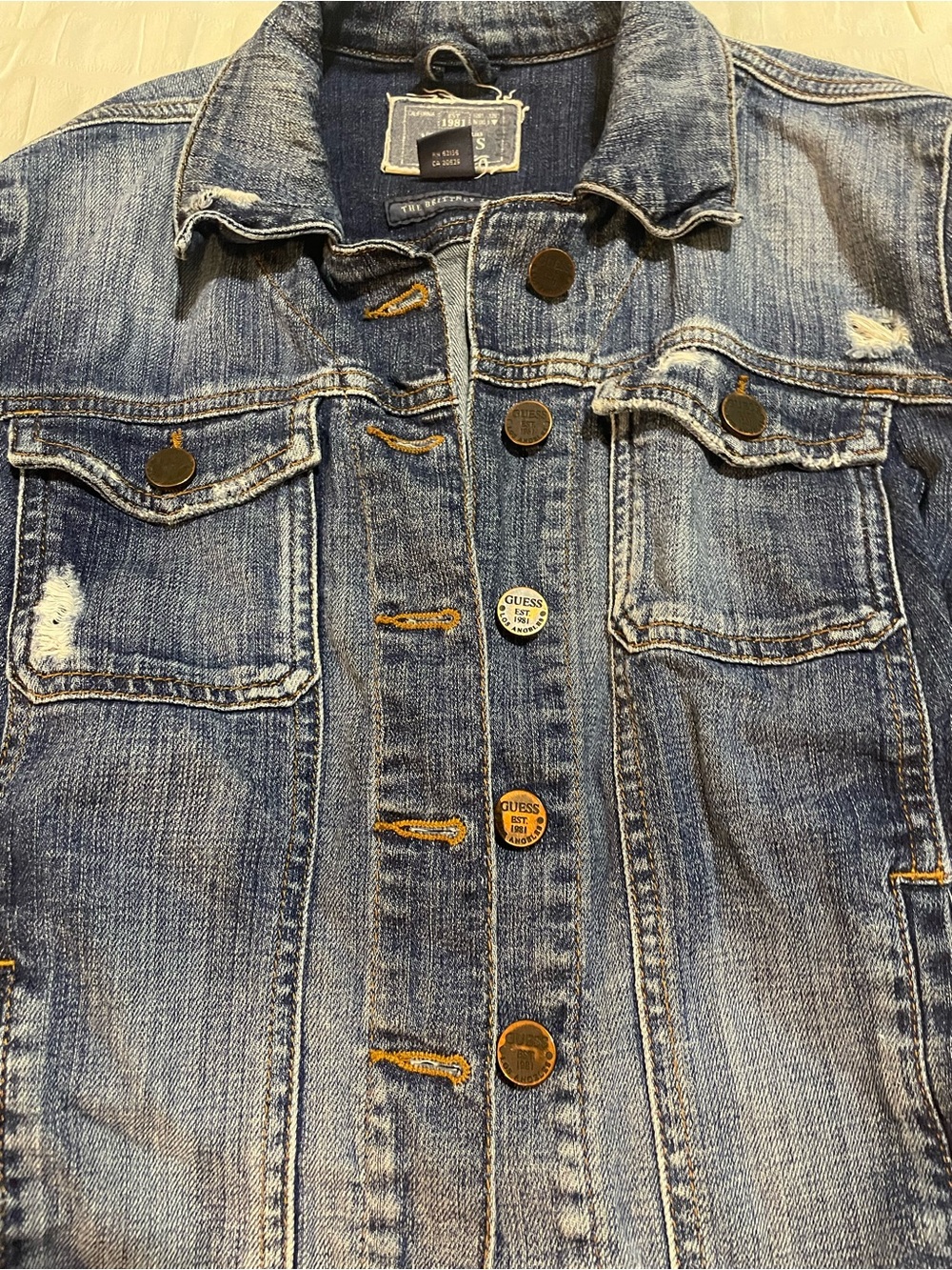 Guess Women's Britney Denim Jean Jacket S - Picture 2 of 5